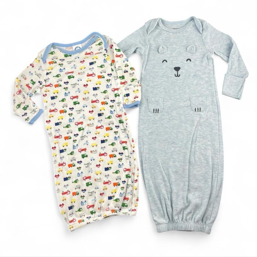 Footless baby gowns - 2-piece set 0-3 Months